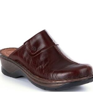 Josef Seibel Brown Carole Leather Clogs Women’s Size EU 37 US 7